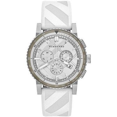 Horlogeband Burberry BU9810 Kunststof/Plastic Wit