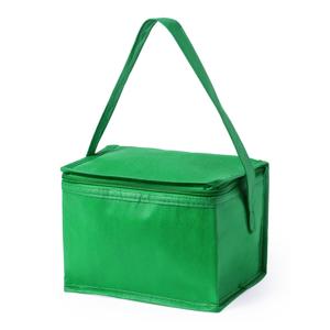 Koeltas - klein - lunch / blikjes - groen - 21 x 15 x 15 cm - draagriem - 4 liter inhoud