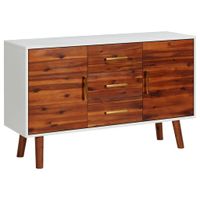 Dressoir 110x35x70 cm massief acaciahout en MDF - thumbnail