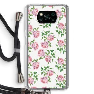 Kleine roosjes: Xiaomi Poco X3 NFC Transparant Hoesje met koord