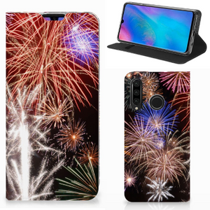 Huawei P30 Lite New Edition Hippe Standcase Vuurwerk