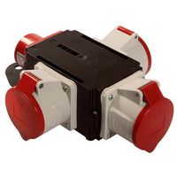 Schwabe CEE Stroomverdeler Mixo ingang 32A uitgang 3 x 32A 5-polig