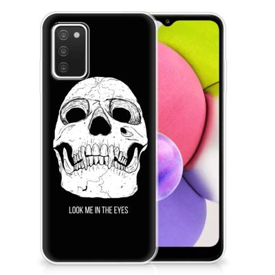 Silicone Back Case Samsung Galaxy A03S Skull Eyes