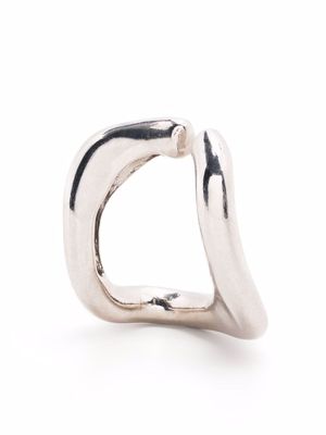 BEATRIZ PALACIOS bijou d'oreille large en argent recyclé