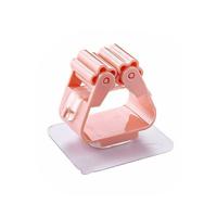 MOP houder muur gemonteerde organisator houder huishoudelijke keuken badkamer lijm opslag bezem hanger clip haak rekken (roze)