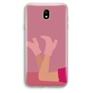 Pink boots: Samsung Galaxy J7 (2017) Transparant Hoesje