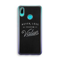 Never lose your value: Huawei P Smart (2019) Transparant Hoesje