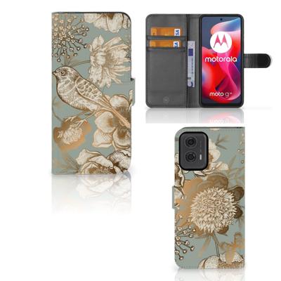 Hoesje voor Motorola Moto G24 | G04 | G24 Power Vintage Bird Flowers Hoesje voor Motorola Moto G24 | G04 | G24 Power Vintage Bird Flowers