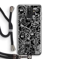 Vexx Black City : Samsung Galaxy J8 (2018) Transparant Hoesje met koord