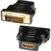 Roline 12.03.3116 Adapter [1x DVI-stekker 24+1-polig - 1x HDMI-bus] Zwart