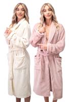 Badjas dames LingaDore - fleece - 4 kleuren-mint-s/m