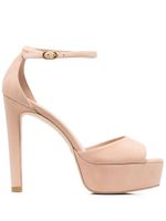 Stuart Weitzman sandales en daim à plateforme - Rose - thumbnail