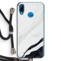 Elegante marmer: Huawei P20 Lite Transparant Hoesje met koord