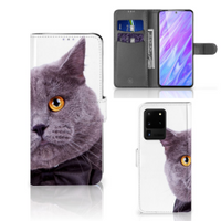 Samsung Galaxy S20 Ultra Telefoonhoesje met Pasjes Kat