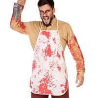 Horror/slachter schort met bloed voor volwassenen - Halloween verkleed accessoires Horror/slachter schort met bloed voor volwassenen - Halloween verkleed accessoires