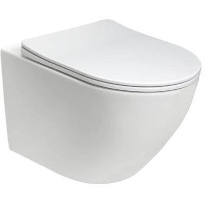 Wandcloset Blue HAV | 49 cm | Rimless | Spinflush spoeltechniek | Incl.Toiletzitting | Keramiek | Mat wit