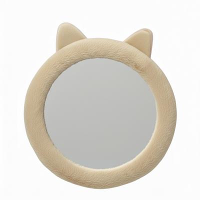 H&S Collection Spiegel Dier / Wandspiegel - rond - 31 cm - kinderkamer - bruin - met oortjes - pluch H&S Collection Spiegel Dier / Wandspiegel - rond - 31 cm - kinderkamer - bruin - met oortjes - pluch