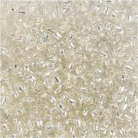 Creativ Company Rocailles, d 3 mm, afm 8/0, gatgrootte 0,6-1,0 mm, zilver, 25 gr/ 1 doos
