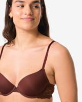 HEMA Voorgevormde Push-up Bh Met Beugel Donkerbruin (donkerbruin)