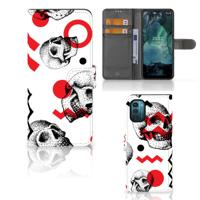 Telefoonhoesje met Naam Nokia G11 | G21 Skull Red Telefoonhoesje met Naam Nokia G11 | G21 Skull Red