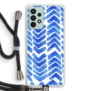 Blauwe pijlen: Samsung Galaxy A52s 5G Transparant Hoesje met koord