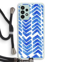 Blauwe pijlen: Samsung Galaxy A52s 5G Transparant Hoesje met koord