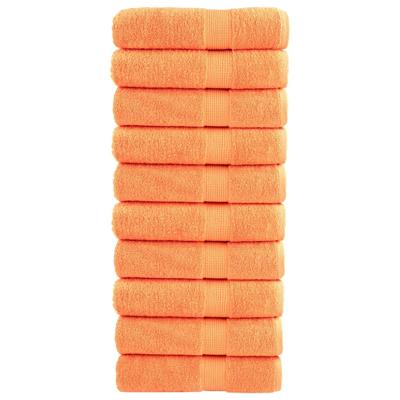 VidaXL Handdoeken solund 10 st 600 g/m² 50x100 cm oranje