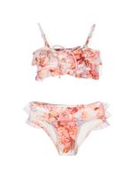 ZIMMERMANN Kids bikini Devi à fleurs - Orange