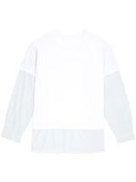 MM6 Maison Margiela t-shirt trompe l'oeil en coton - Blanc - thumbnail