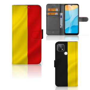 OPPO A15 Bookstyle Case Belgische Vlag