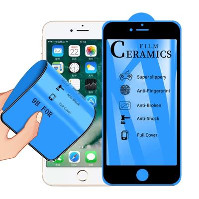 2.5 d volledige lijm volledige cover keramiek film voor iPhone 6 (zwart)