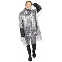 Wegwerp regenponcho transparant - 20x - volwassenen en grote kinderen maat - van gerecycled plastic