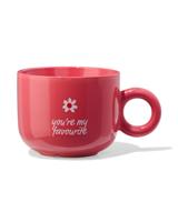 HEMA Mok 480ml Bloem &apos;you&apos;re My Favourite&apos; Rood