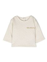 Balmain Kids chemise à motif monogrammé - Tons neutres - thumbnail