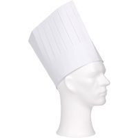 Koksmuts - 10x - wit - papier - 19 cm - volwassenen - chef mutsen