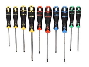 Bahco Schroevendraaierset | Gekleurd | 10-delig | Gleuf, PH1. PH2, PZ1, PZ2, T15, T20 - B219.010RB