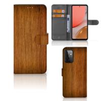 Samsung Galaxy A72 | Book Style Case | Donker Hout