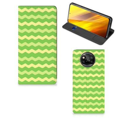 Xiaomi Poco X3 Pro | Poco X3 | Hoesje met Magneet | Waves Green