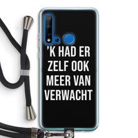 Meer verwacht - Zwart: Huawei P20 Lite (2019) Transparant Hoesje met koord