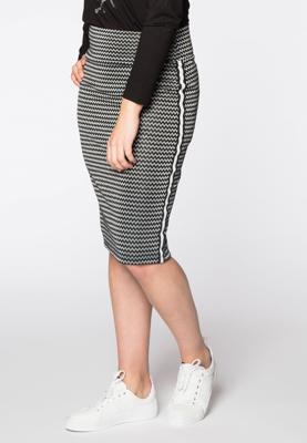 Yoek Skirt zigzag | Zilver | Maat 54/56