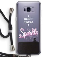 Sparkle quote: Samsung Galaxy S8 Plus Transparant Hoesje met koord