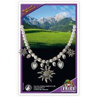 Tiroler ketting ddelweiss met kralen - Verkleedketting - thumbnail