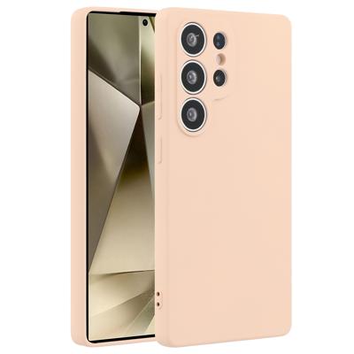 Lunso Samsung Galaxy S25 Ultra hoesje - Flexibel siliconen Backcover - Lichtroze