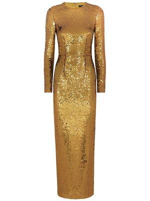 Dolce & Gabbana robe longue à ornements en sequins