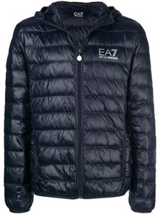 Ea7 Emporio Armani doudoune zippée à logo poitrine - Bleu