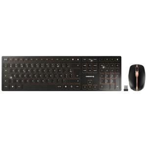 CHERRY DW 9100 SLIM toetsenbord Inclusief muis Universeel RF-draadloos + Bluetooth AZERTY Belgisch Zwart