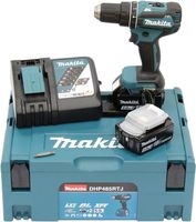 Makita DHP485RTJ 18v Klopboor- en schroefmachine brushless 5,0 Ah accu (2 st), snellader, Mbox - thumbnail