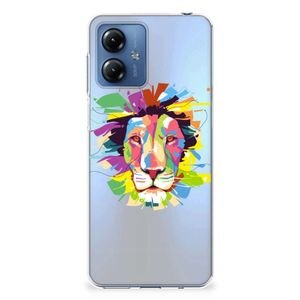 Motorola Moto G14 Telefoonhoesje met Naam Lion Color