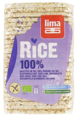 Lima Rijstwafel Dun met zeer laag Zoutgehalte 130 gram