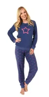 N dames pyjama badstof - Star - Warme winter pyjama
